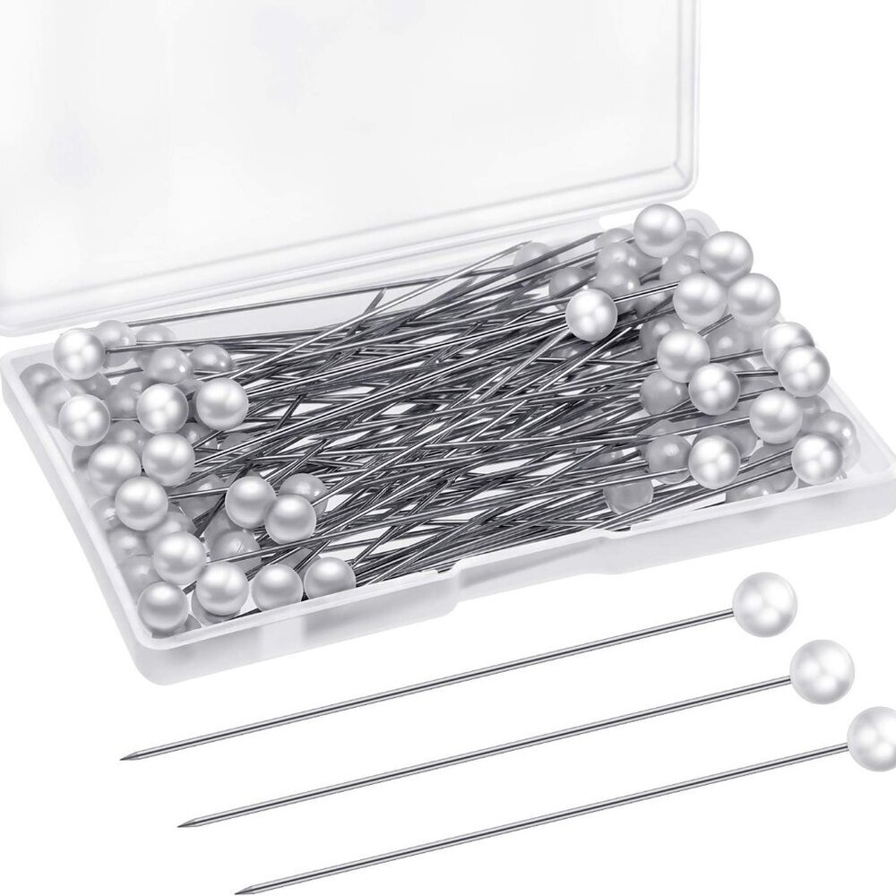 Corsage Boutonniere Pins Faux Pearl White Wedding Head Straight Bouquet Pins for